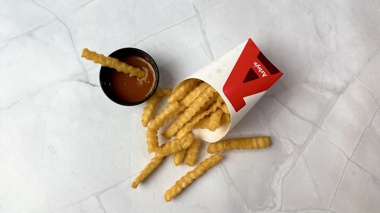 Arby's buffalo sauce and french fries