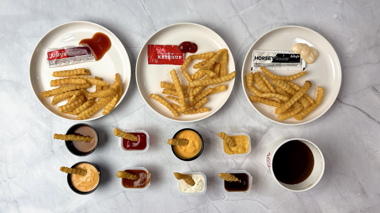 12 Arby's sauces with French fries