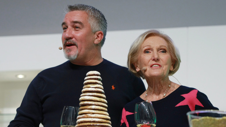 Mary Berry and Paul Hollywood interact with the audience at the Good Food Show Winter 2016 in Birmingham