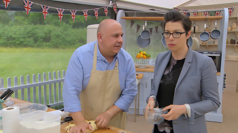A scene from the fifth season of The Great British Bake Off