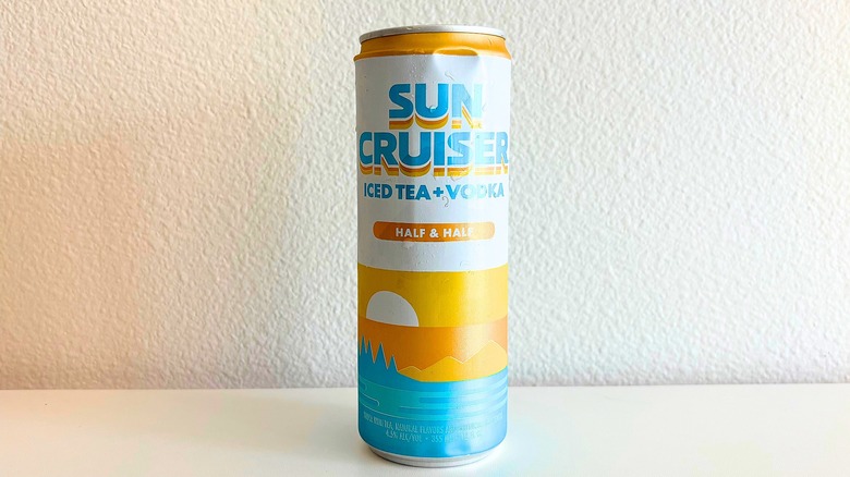 Can of Sun Cruiser Half & Half on white table