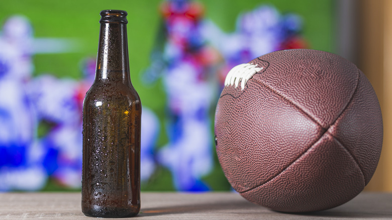 football and beer