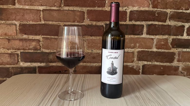 Trader Joe's Coastal Zinfandel in wine glass