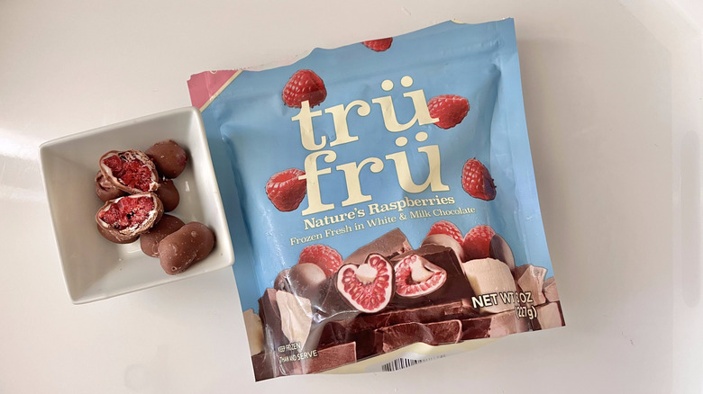 Nature's Raspberries Frozen Fresh in a dish