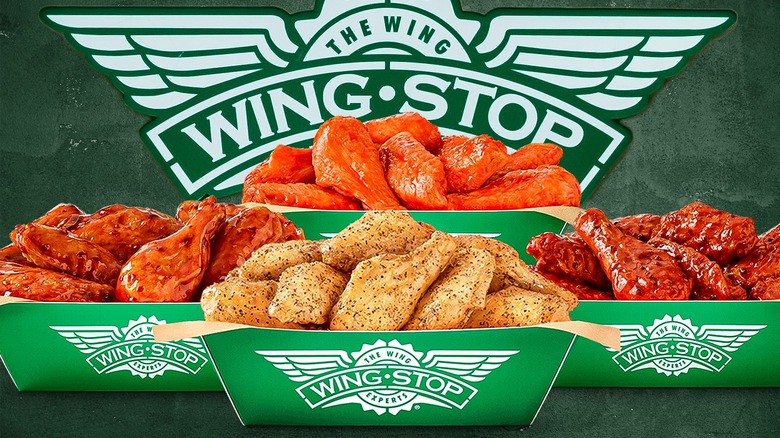 Collage of Wing Stop flavors