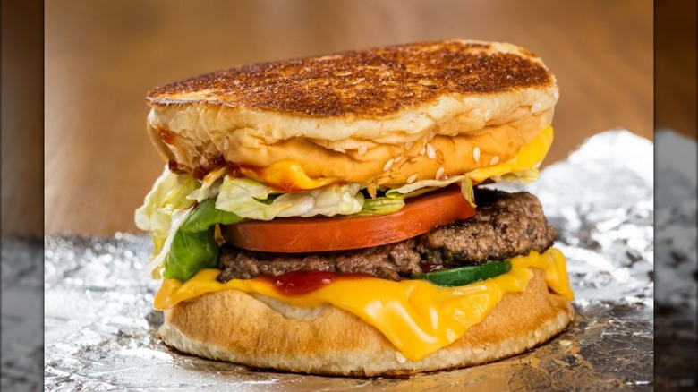 A Five Guys patty melt