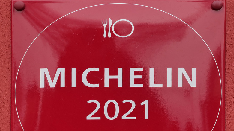 Michelin Plate sign outside a restaurant