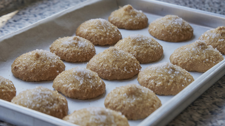 cookies on a baking sheet