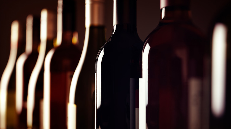 Bottles of red wine