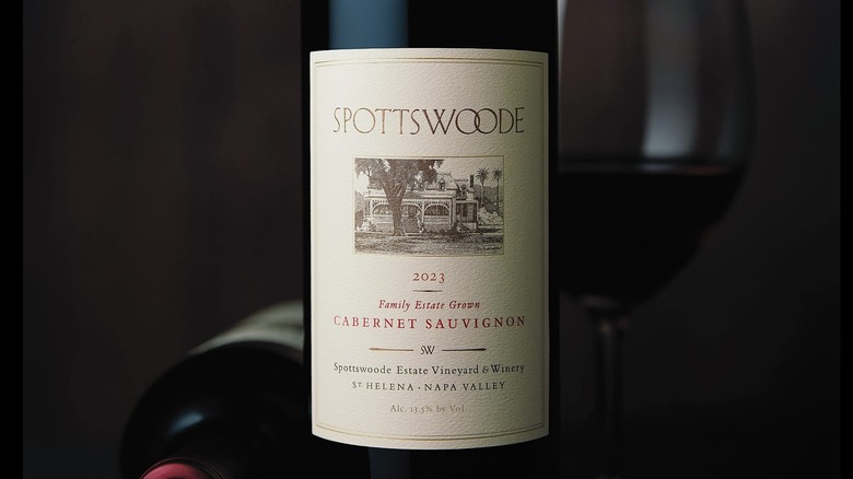Bottle of Spottswoode cabernet sauvignon
