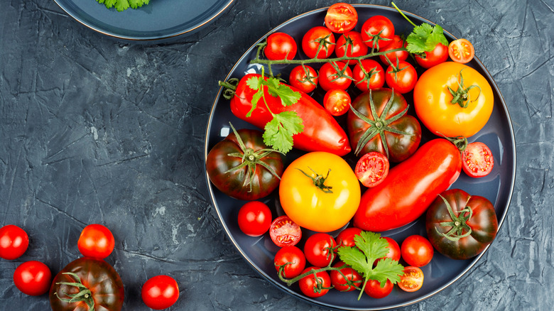 Assorted ripe tomatoes