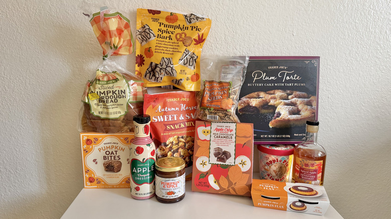 Various fall items from Trader Joe's