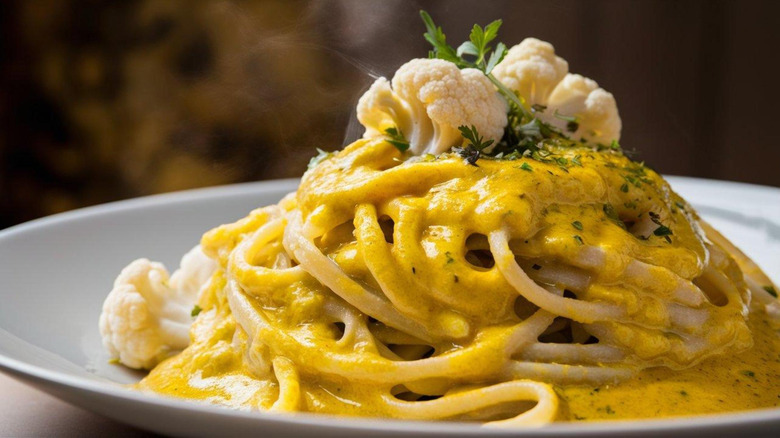 Pasta with cauliflower sauce