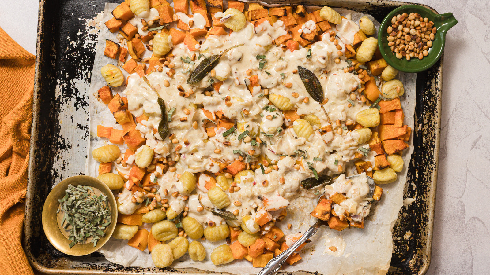 Fall Sheet Pan Gnocchi And Squash Bake Recipe - Tasting Table