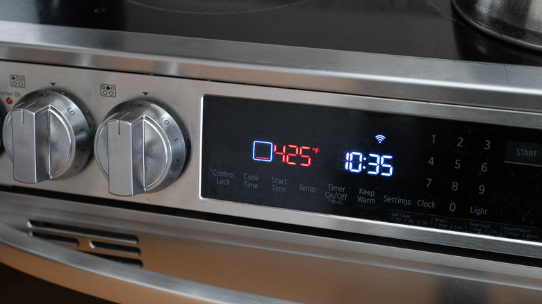 oven set to 425 F