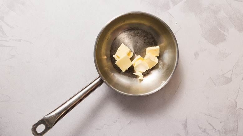 Butter in pan