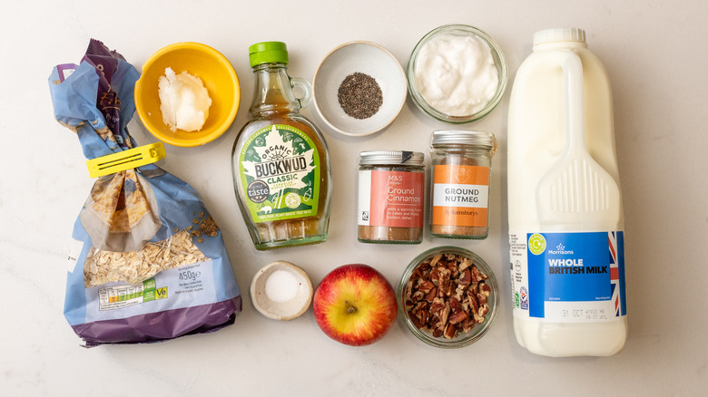 stovetop apple cinnamon oatmeal ingredients