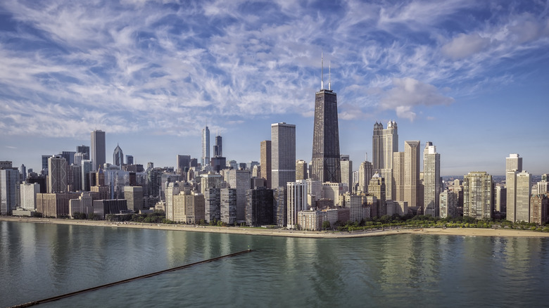 Chicago skyline on sunny day