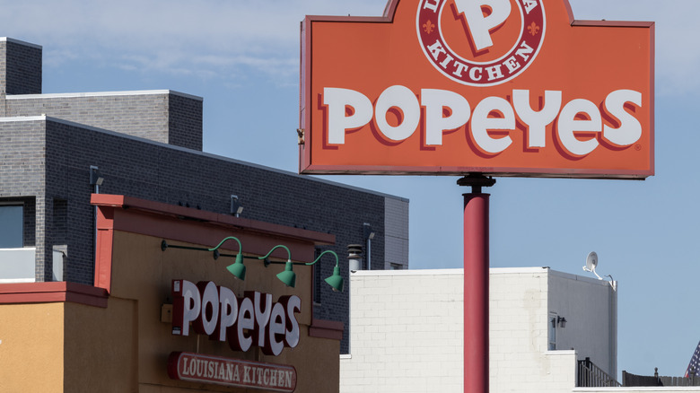 Exterior of a Popeyes Louisiana Kitchen restaurant