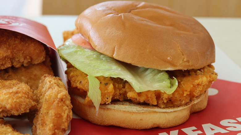 Wendy's food items on display