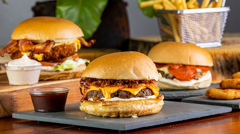 fast food items on table