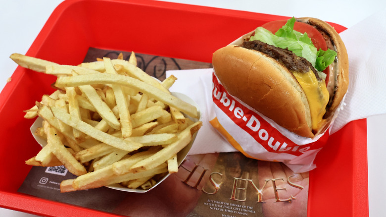 In-N-Out burger and fries