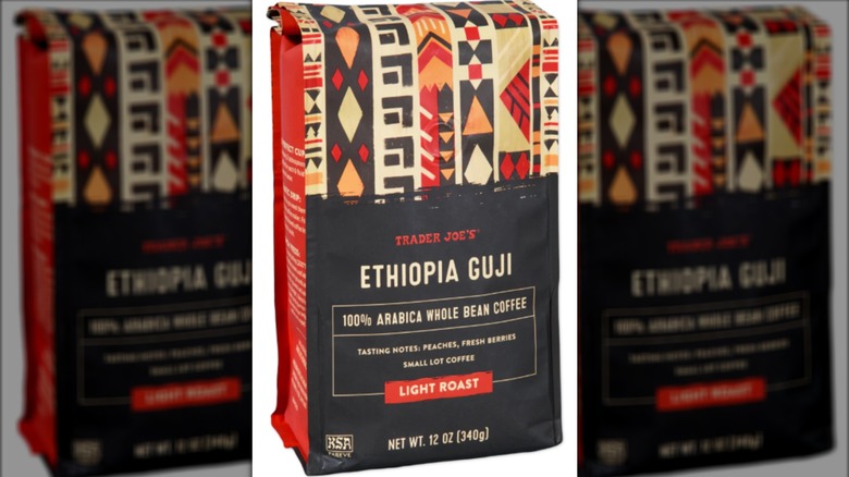 A bag of Trader Joe's Ethiopia Guji Coffee