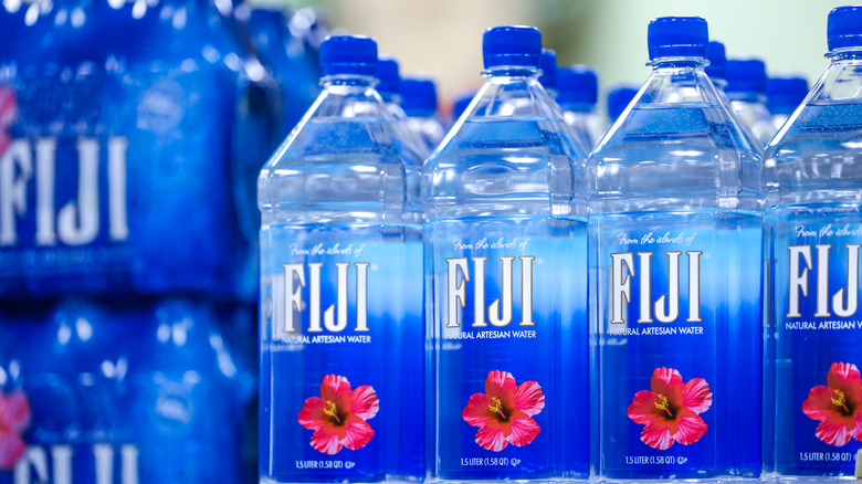 bottles of Fiji water