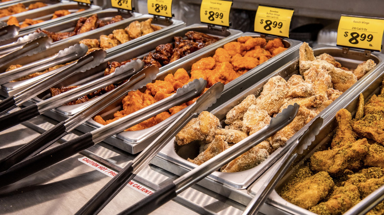 Selection at the Winn-Dixie wing bar