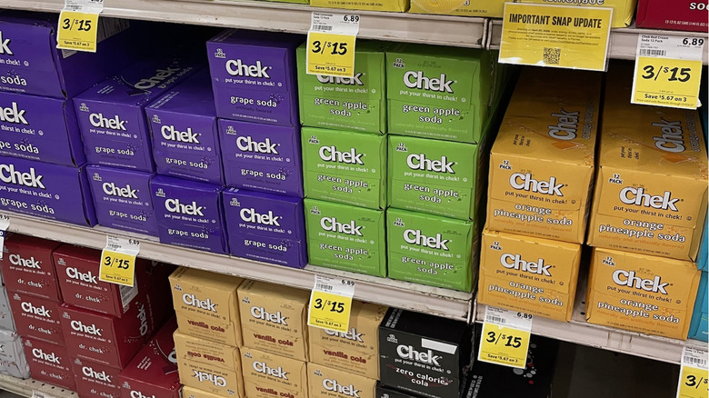 Collection of Chek soda at Winn-Dixie