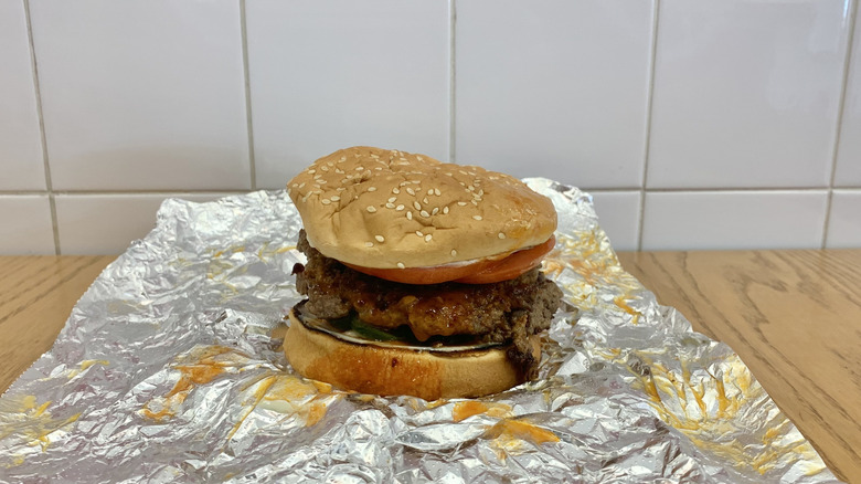 Five Guys' Spicy burger
