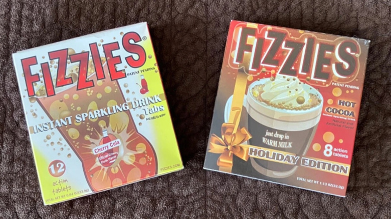 Two packages of Fizzies drink tablets from the 1950s