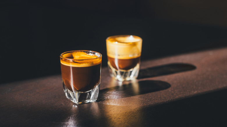 Two espresso shots
