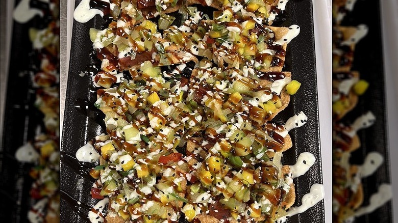 Tuna poke nachos from S.S. Wreck Galley Grill