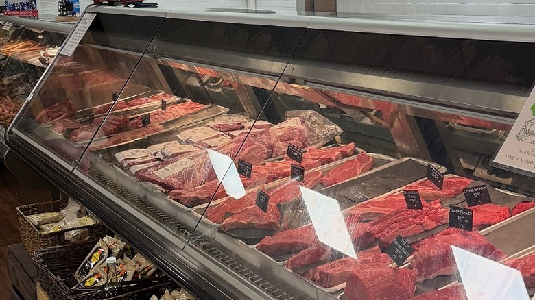 Butcher shop display case