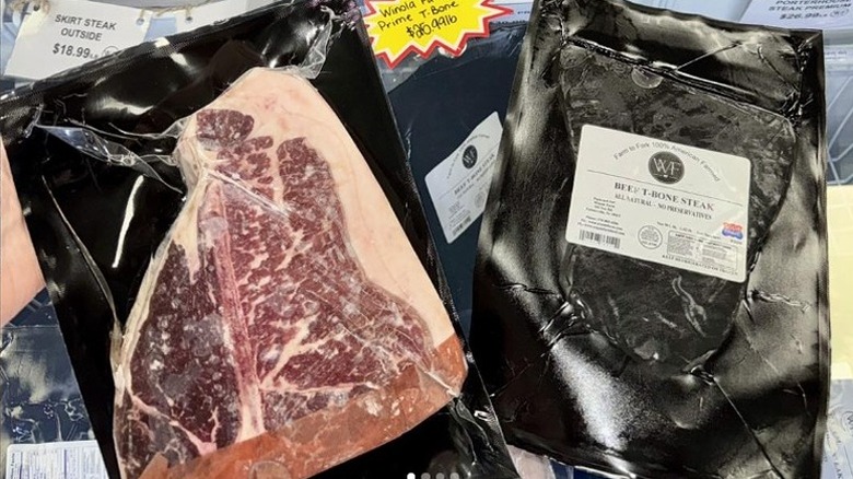 Vacuum sealed beef cuts