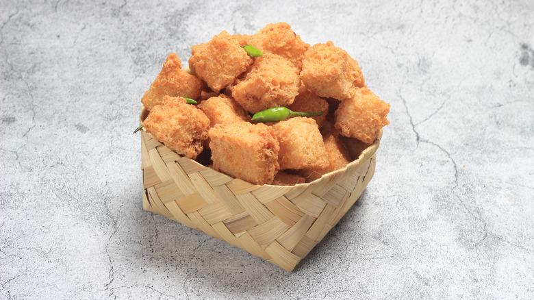 basket of fried tofu