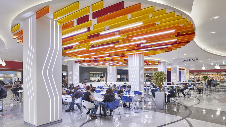 Food court in shopping mall