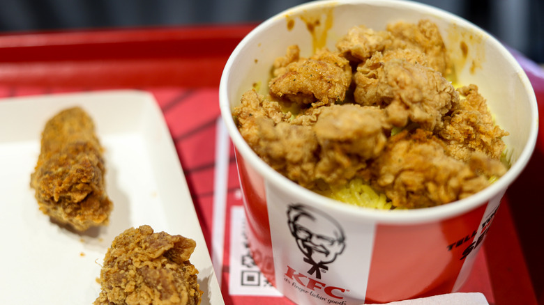 Bucket of KFC fried chicken