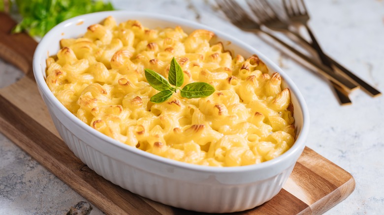 Mac and cheese in a dish