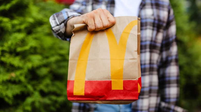Person holding McDonald's bag