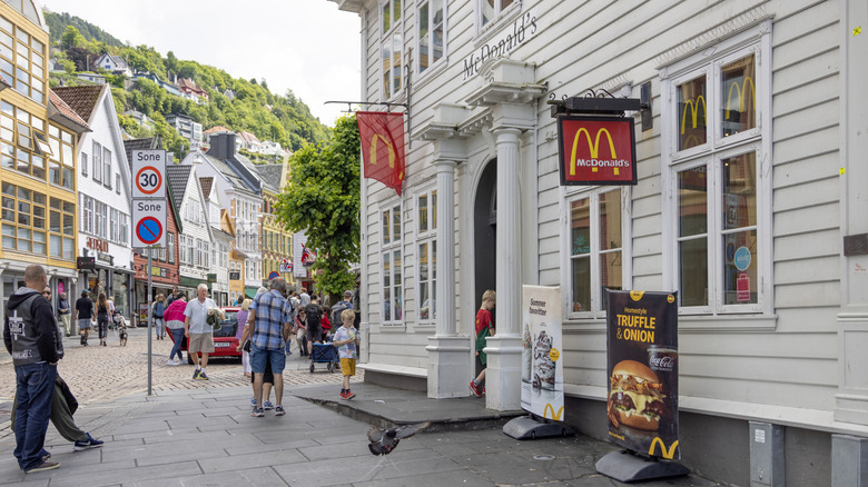 McDonald's in historic building in Bergen, Norway
