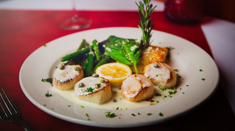 scallops with piccata sauce