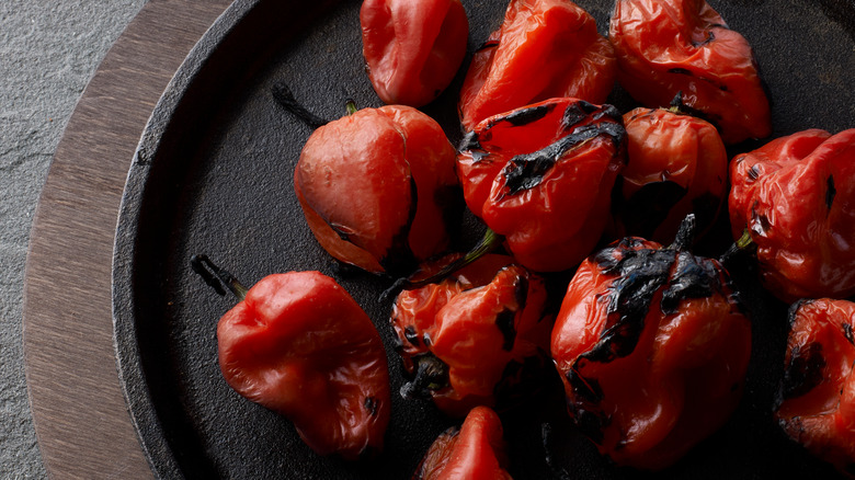 charred red chiles