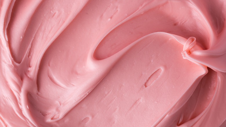 up close pink frosting