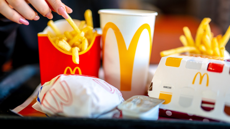 Closeup of a McDonald's meal