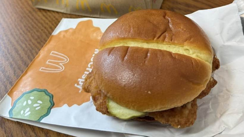 A McCrispy sandwich from McDonald's