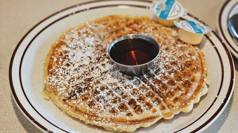 waffle on a plate