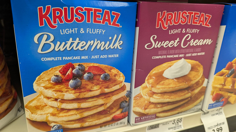 Krusteaz pancake mix boxes