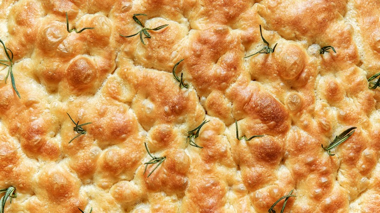 Rosemary focaccia with dimples